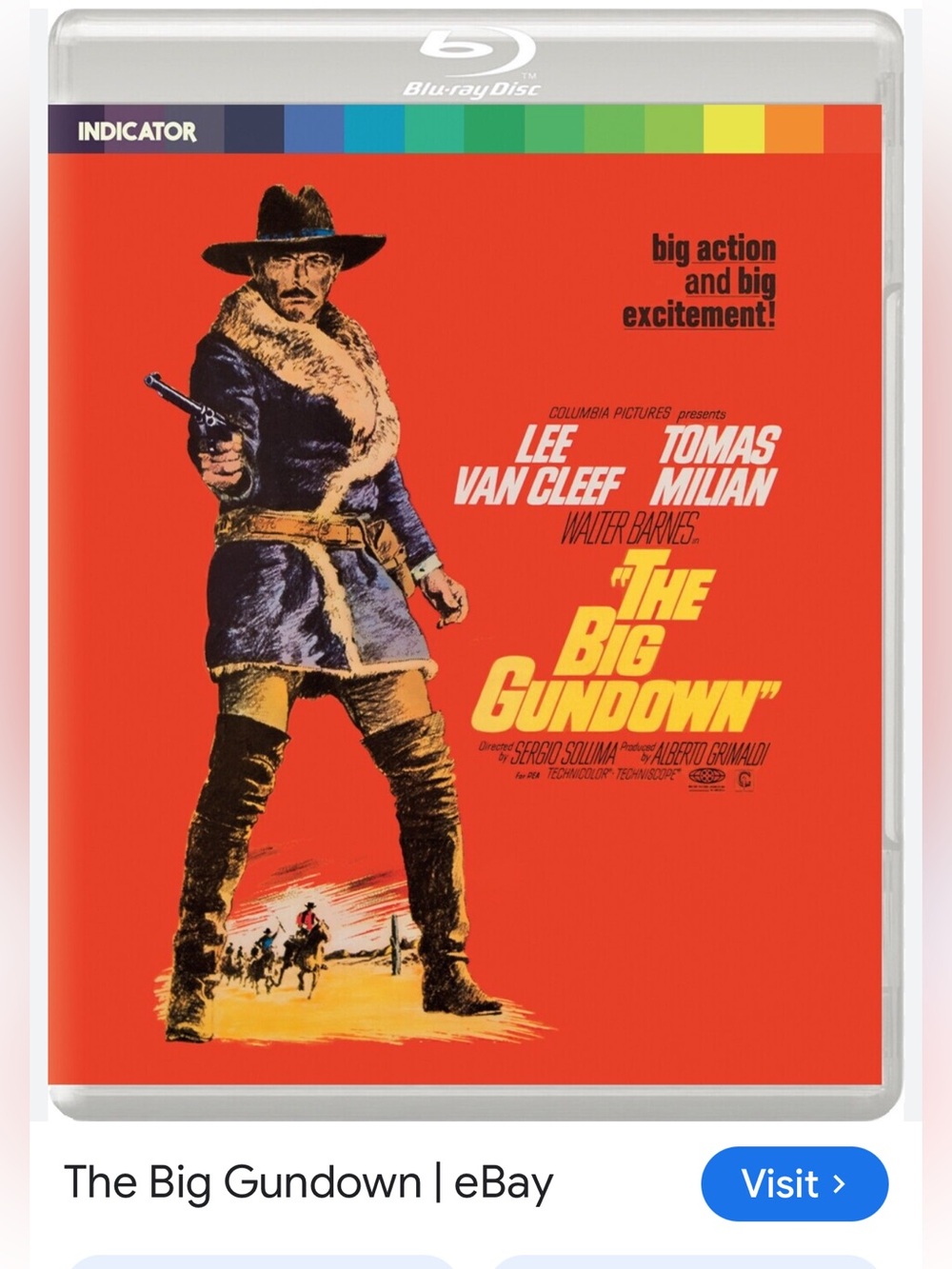 #3,005**The Big Gundown Vintage Movie Poster Wall Art - Red